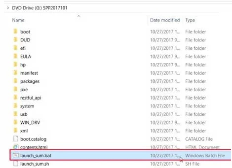 آپدیت firmware سرور با استفاده از spp