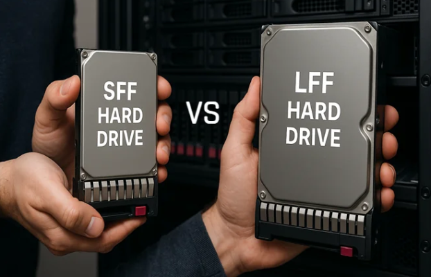 تفاوت درایوهای LFF و SFF در سرور | مقایسه کامل Large Form Factor و Small Form Factor
