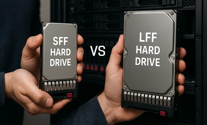 تفاوت درایوهای LFF و SFF در سرور | مقایسه کامل Large Form Factor و Small Form Factor