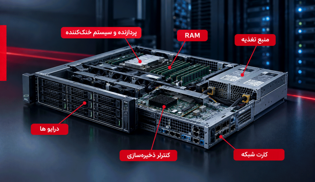 قطعات درگیر در کند شدن سرور